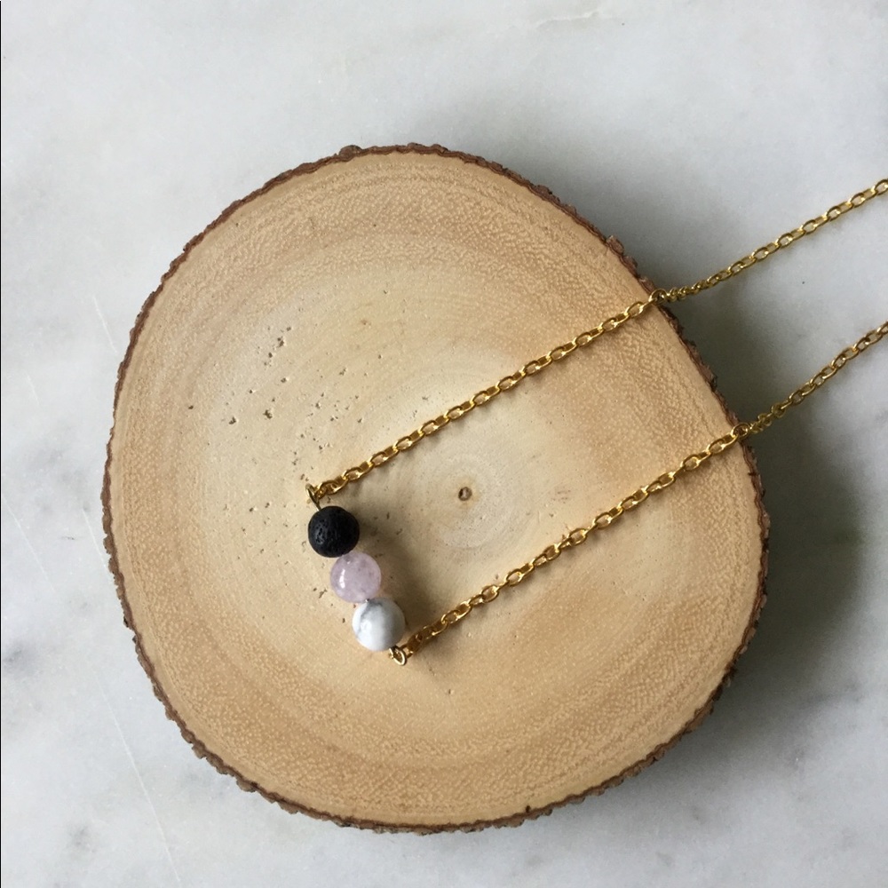 Lava Rock Essential Oil Diffuser Necklace